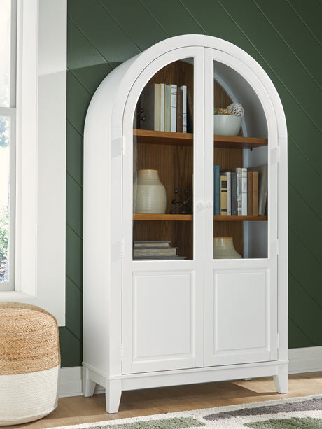 Dagandale White/Natural Accent Cabinet from Ashley - Luna Furniture