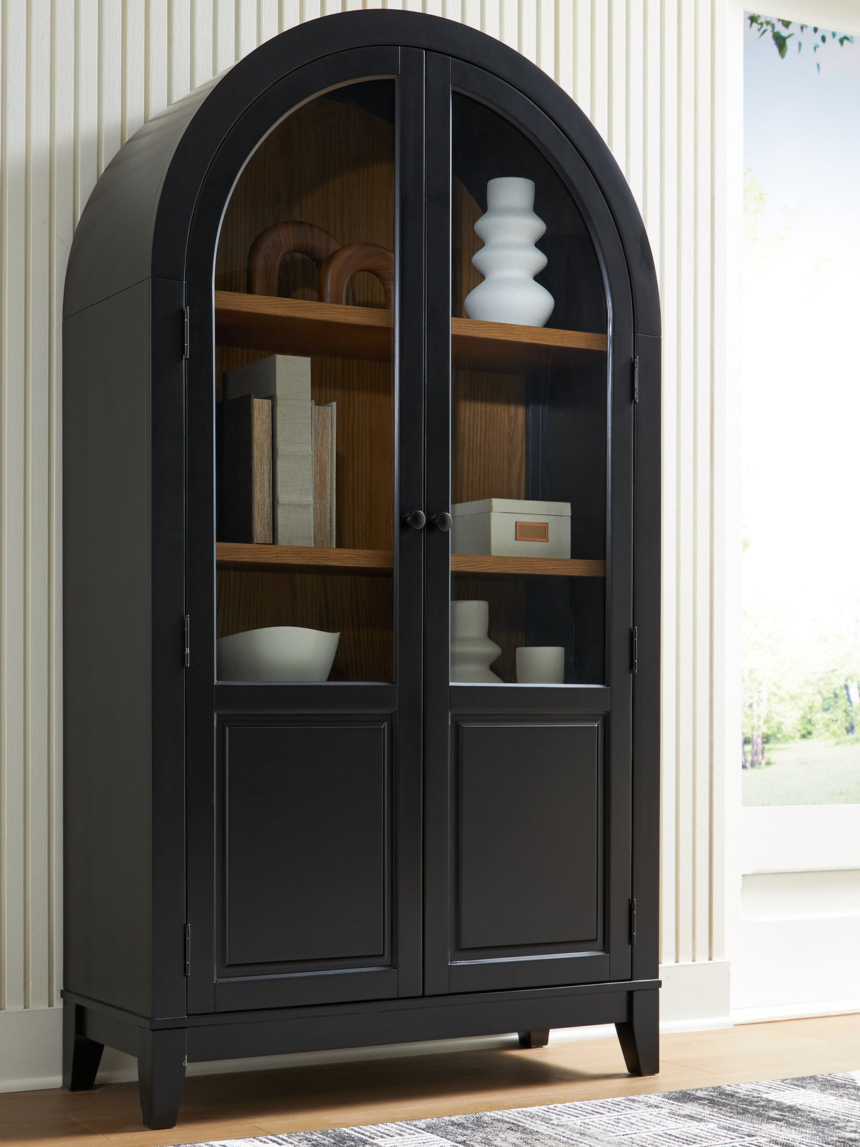 Dagandale Black/Natural Accent Cabinet from Ashley Furniture - Luna Furniture