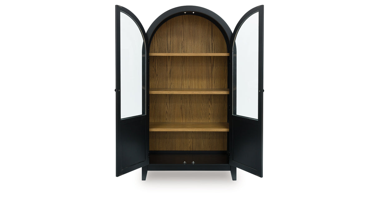 Dagandale Black/Natural Accent Cabinet from Ashley Furniture - Luna Furniture