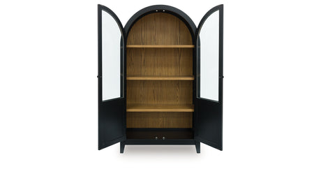 Dagandale Black/Natural Accent Cabinet from Ashley - Luna Furniture