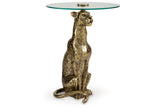 Vallain Antique Gold Finish Accent Table from Ashley Furniture - Luna Furniture