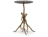 Lemkins Black/Antique Gold Finish Accent Table from Ashley Furniture - Luna Furniture