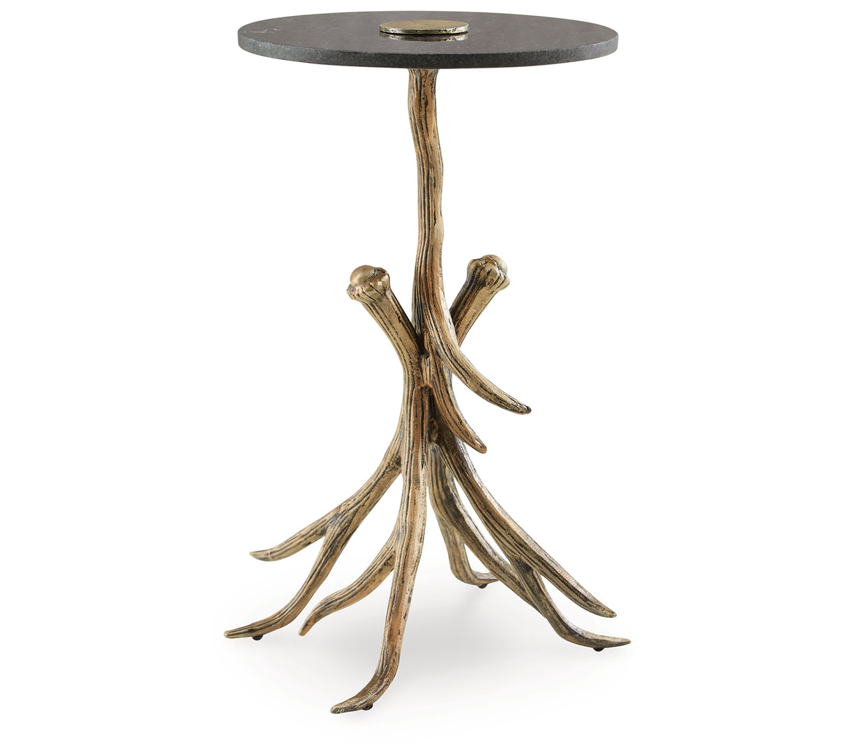 Lemkins Black/Antique Gold Finish Accent Table from Ashley Furniture - Luna Furniture
