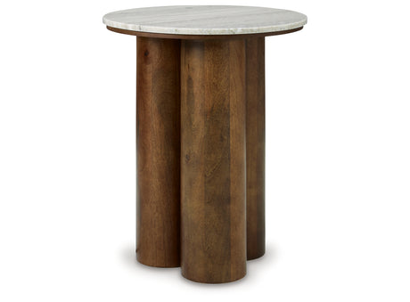Henfield Beige/Brown Accent Table from Ashley - Luna Furniture