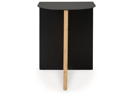 Ladgate Black/Natural Accent Table from Ashley - Luna Furniture