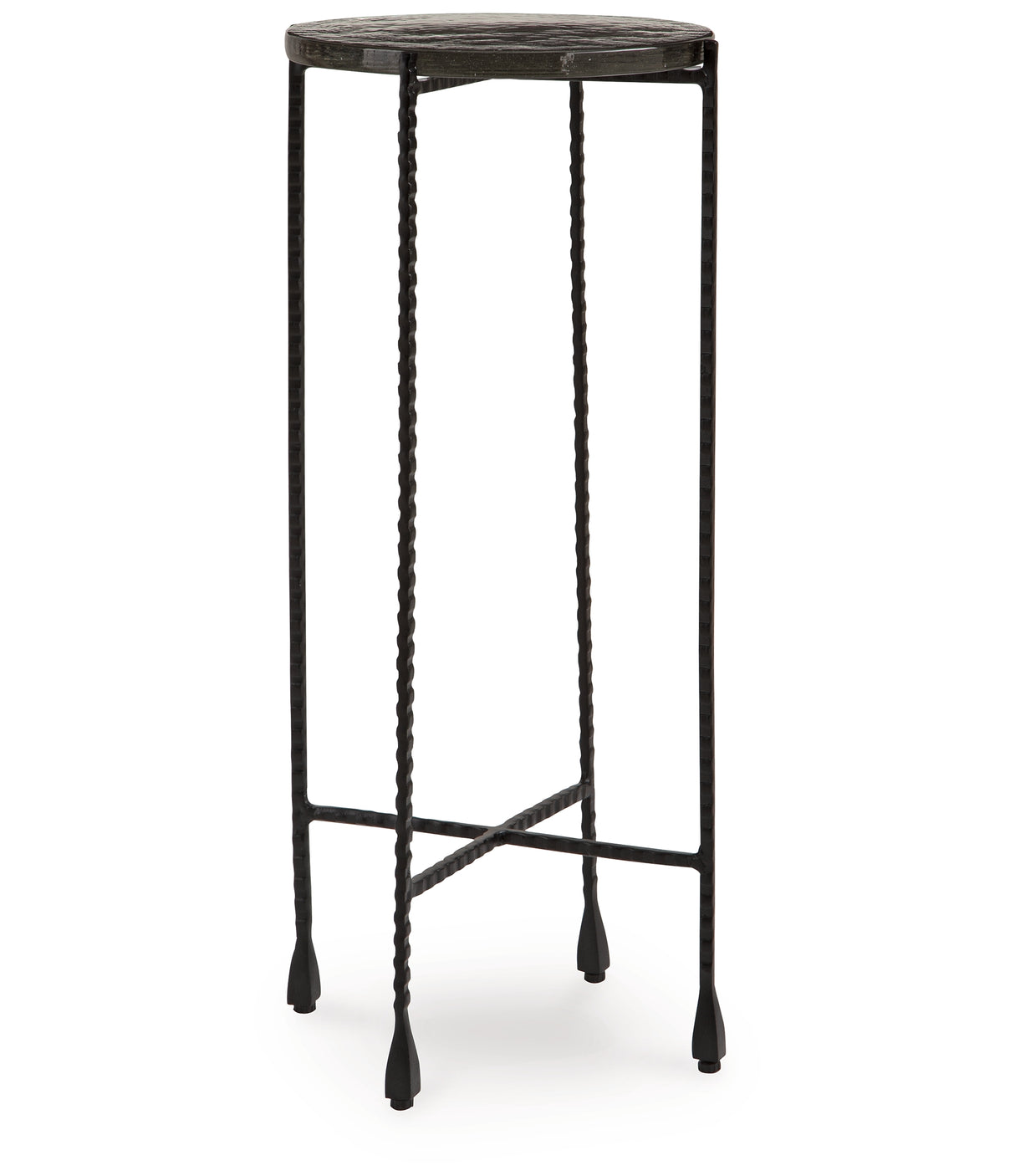 Newgoren Clear/Black Accent Table from Ashley - Luna Furniture