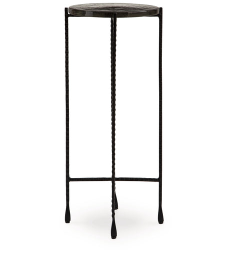 Newgoren Clear/Black Accent Table from Ashley - Luna Furniture