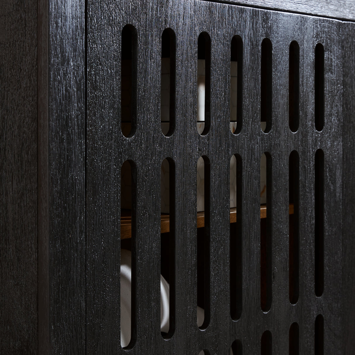 Vallisburg Black/Natural Accent Cabinet from Ashley Furniture - Luna Furniture