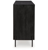 Vallisburg Black/Natural Accent Cabinet from Ashley Furniture - Luna Furniture