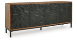 Dorannby Black/Brown Accent Cabinet from Ashley Furniture - Luna Furniture