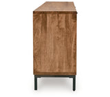 Dorannby Black/Brown Accent Cabinet from Ashley Furniture - Luna Furniture