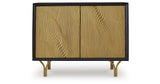Tayner Black/Gold Finish Accent Cabinet from Ashley Furniture - Luna Furniture