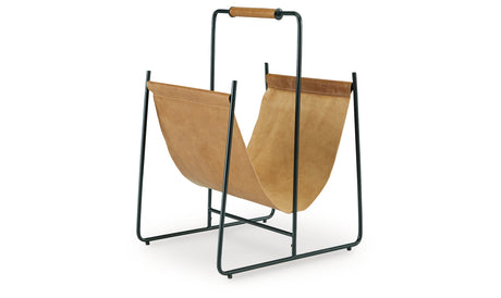 Faronworth Brown/Black Magazine Rack from Ashley - Luna Furniture
