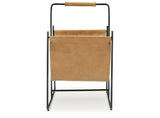 Faronworth Brown/Black Magazine Rack from Ashley - Luna Furniture