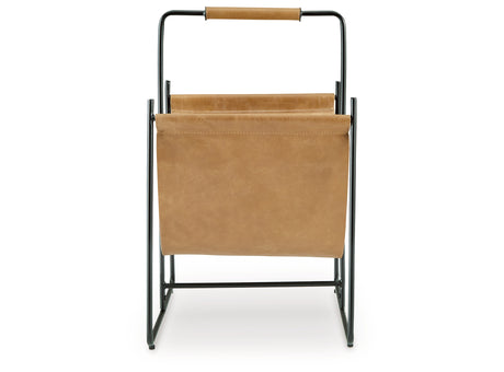 Faronworth Brown/Black Magazine Rack from Ashley - Luna Furniture