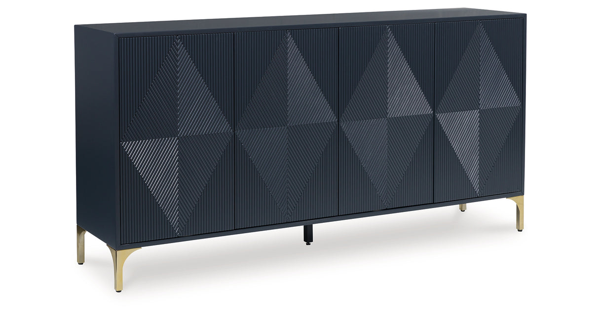 Loirwick Dark Blue Accent Cabinet from Ashley - Luna Furniture