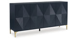 Loirwick Dark Blue Accent Cabinet from Ashley - Luna Furniture