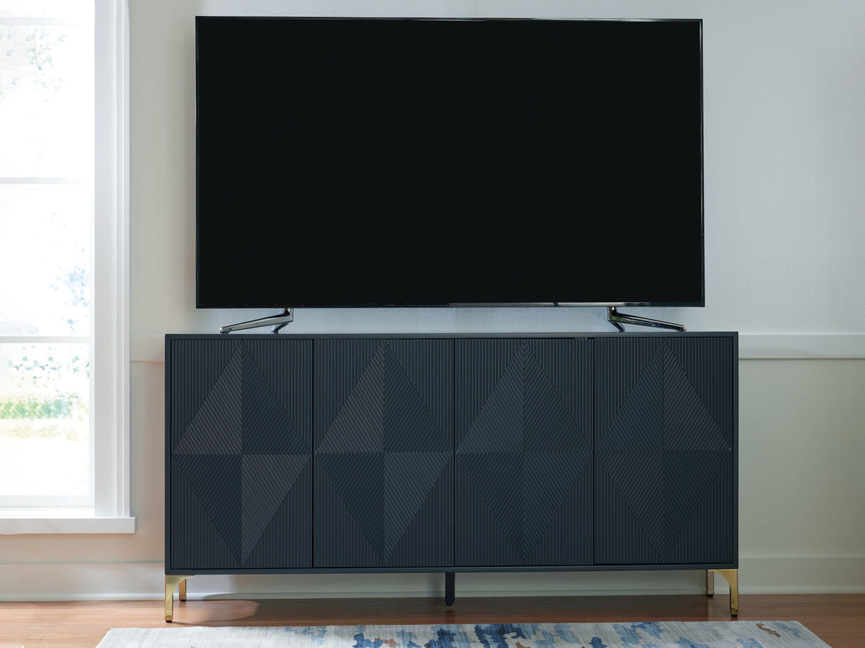Loirwick Dark Blue Accent Cabinet from Ashley - Luna Furniture