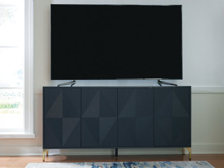 Loirwick Dark Blue Accent Cabinet from Ashley Furniture - Luna Furniture