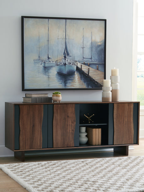 Worthney Blue/White/Brown Wall Art from Ashley - Luna Furniture