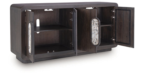 Elliston Espresso Brown Accent Cabinet from Ashley Furniture - Luna Furniture