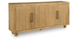 Niam Light Antique Beige Accent Cabinet from Ashley - Luna Furniture