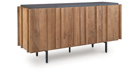 Quintavious Brown/Charcoal Accent Cabinet from Ashley - Luna Furniture