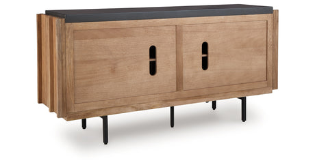 Quintavious Brown/Charcoal Accent Cabinet from Ashley - Luna Furniture