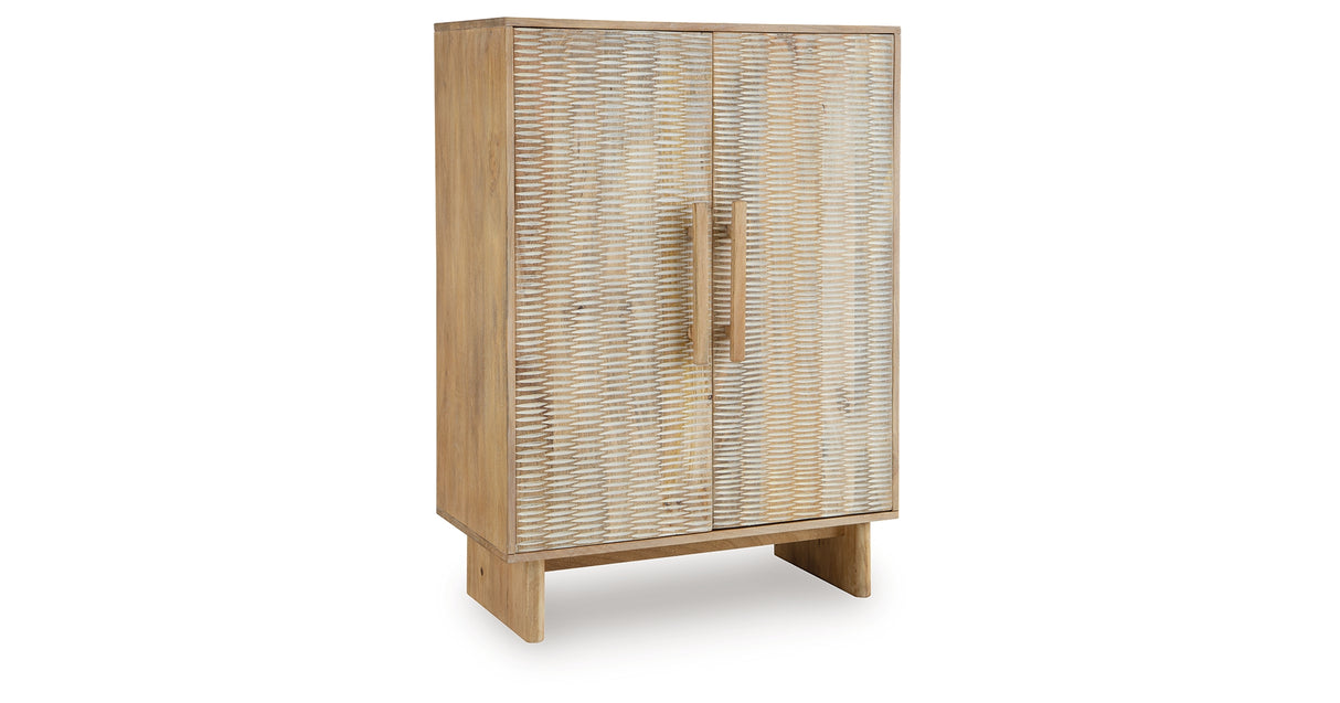 Dallinbury Natural/White Wash Accent Cabinet from Ashley Furniture - Luna Furniture