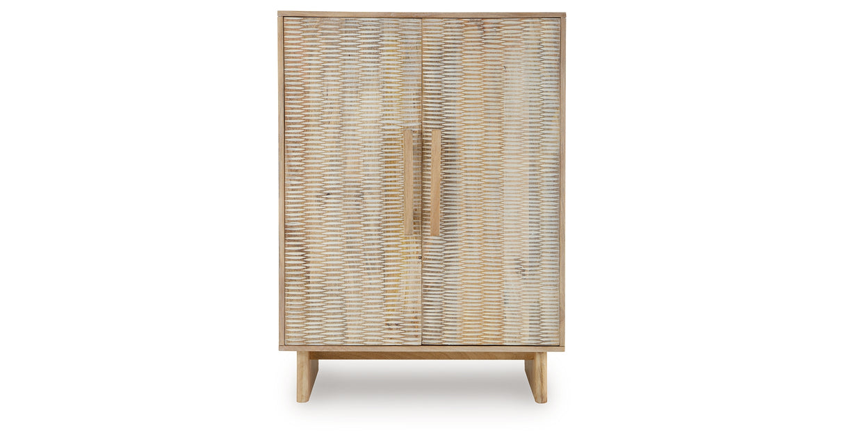 Dallinbury Natural/White Wash Accent Cabinet from Ashley Furniture - Luna Furniture