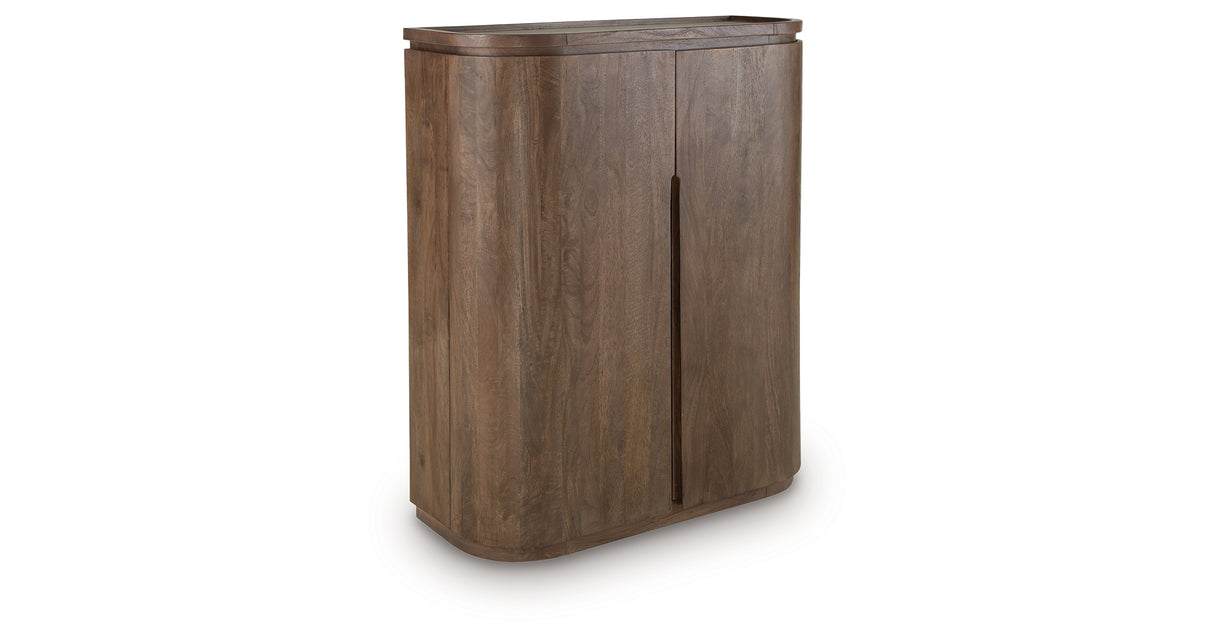 Landermont Medium Brown Bar Cabinet from Ashley - Luna Furniture