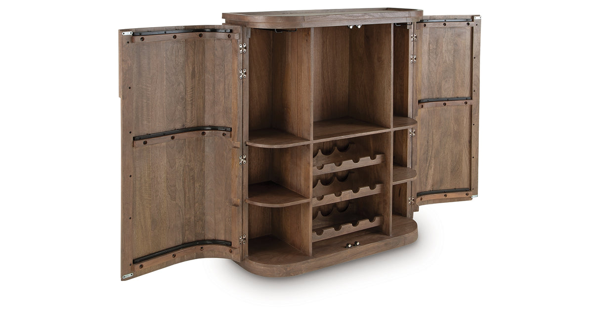 Landermont Medium Brown Bar Cabinet from Ashley - Luna Furniture
