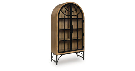 Gwenwich Natural/Black Accent Cabinet from Ashley - Luna Furniture