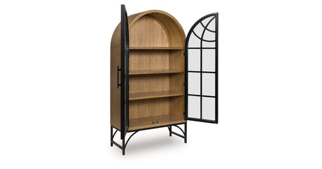 Gwenwich Natural/Black Accent Cabinet from Ashley - Luna Furniture