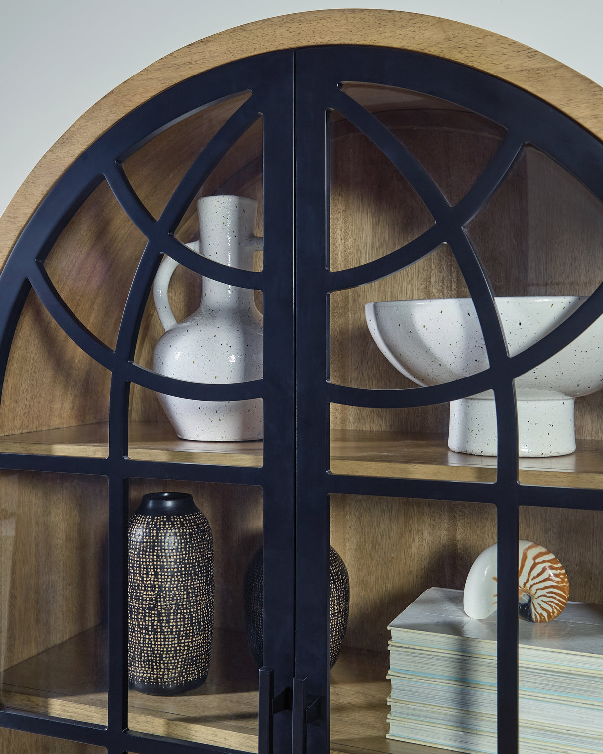 Gwenwich Natural/Black Accent Cabinet from Ashley - Luna Furniture