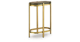 Porterville Gold Finish Accent Table from Ashley - Luna Furniture
