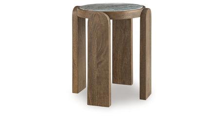 Gavrilley Gray/White/Brown Accent Table from Ashley - Luna Furniture