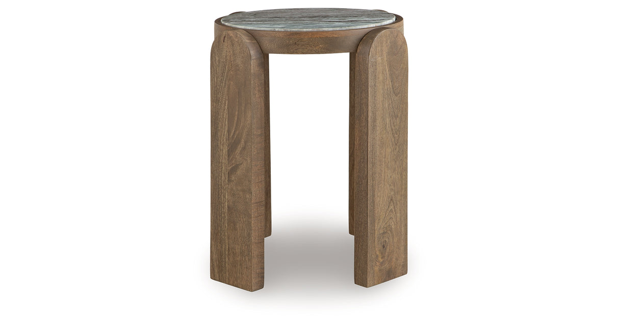 Gavrilley Gray/White/Brown Accent Table from Ashley - Luna Furniture