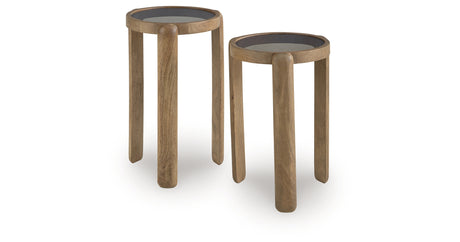 Jossor Light Brown Accent Table (Set of 2) from Ashley - Luna Furniture