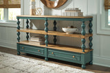 Finnworth Blue/Brown Console Sofa Table