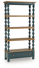 Finnworth Blue/Brown 70" Bookcase
