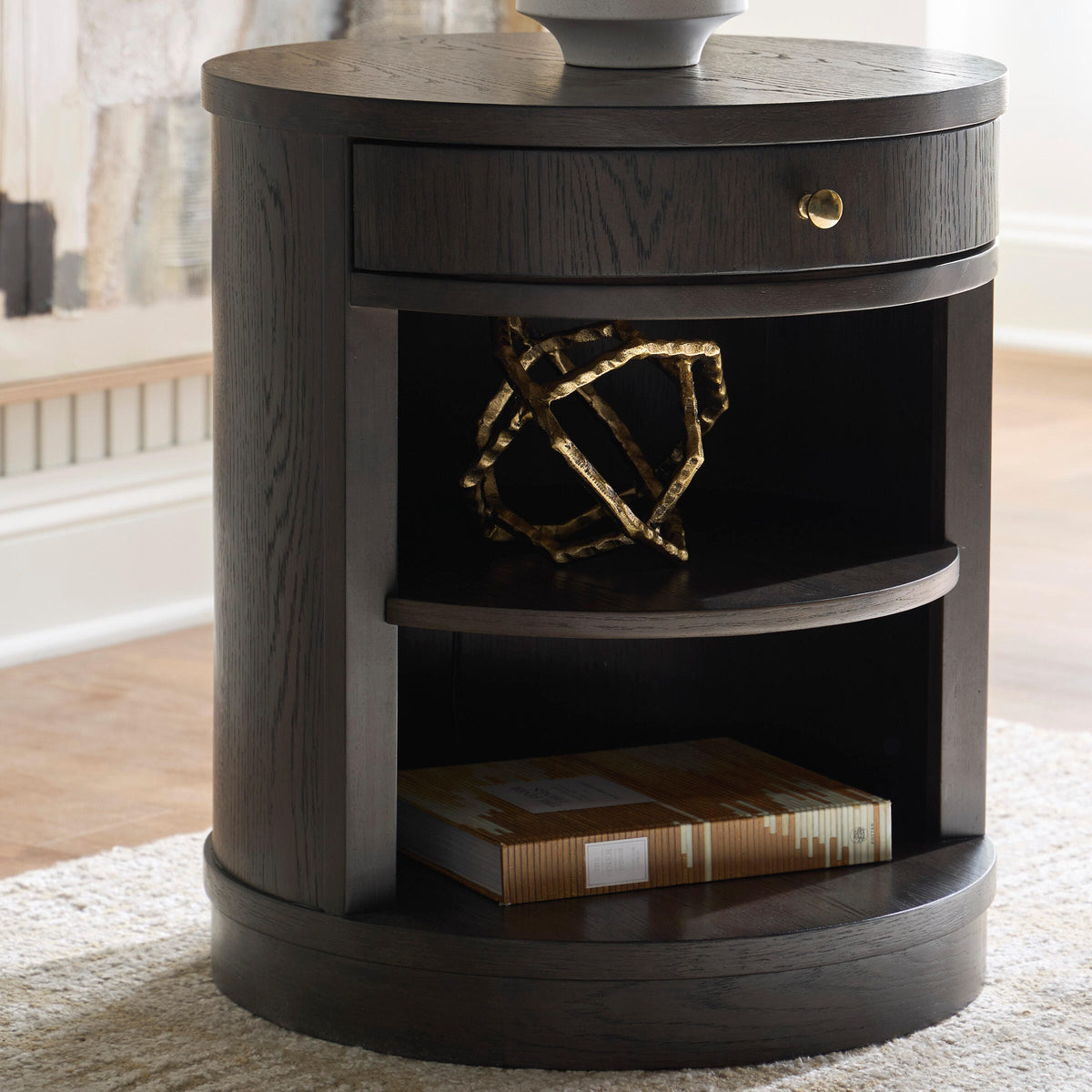 Leighmour Dark Brown Accent Table