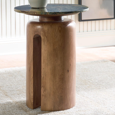 Caplow Brown/Green Accent Table from Ashley - Luna Furniture