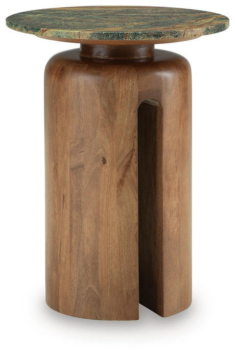 Caplow Brown/Green Accent Table from Ashley - Luna Furniture
