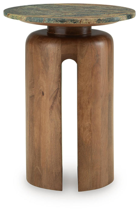 Caplow Brown/Green Accent Table from Ashley - Luna Furniture