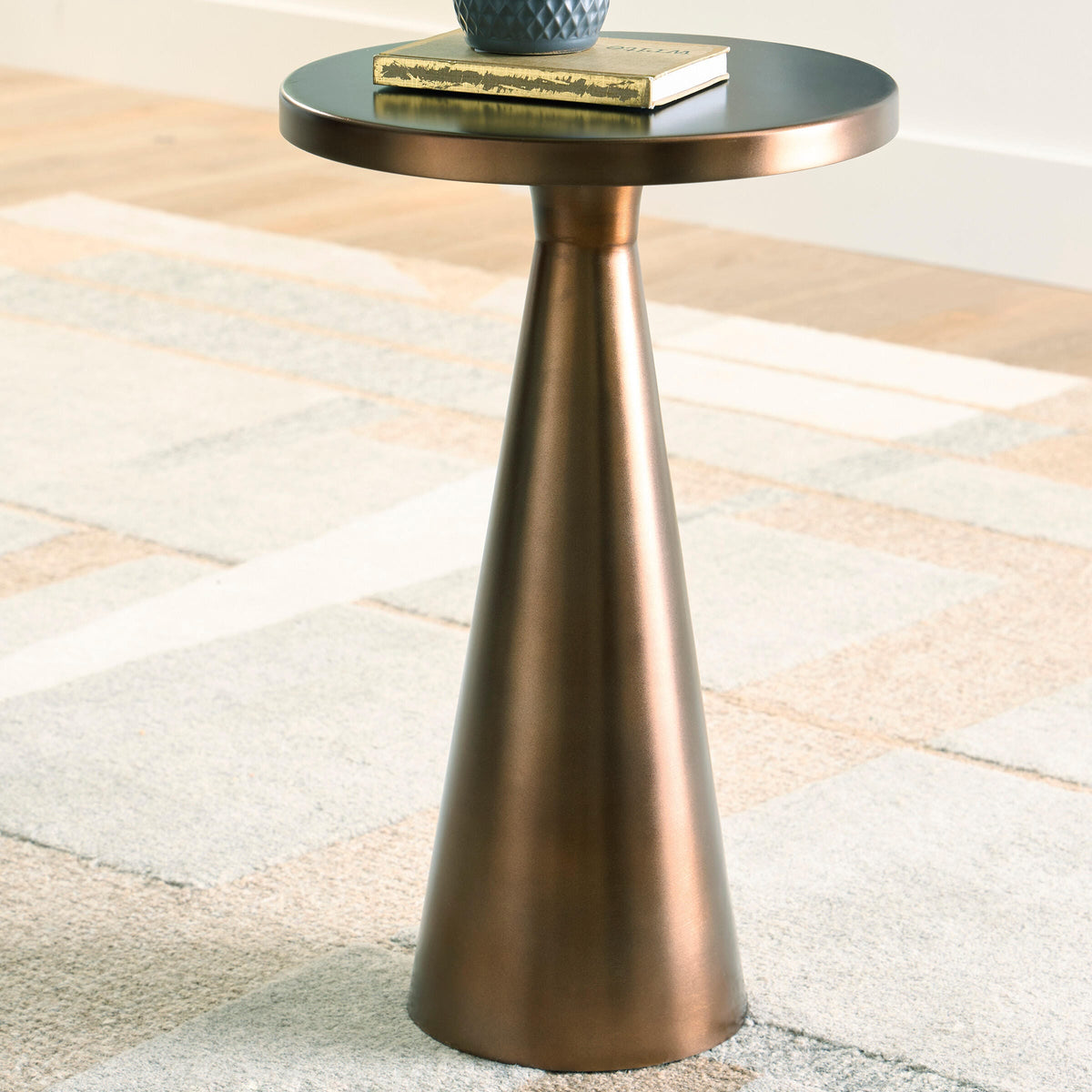 Budington Light Bronze Finish Accent Table
