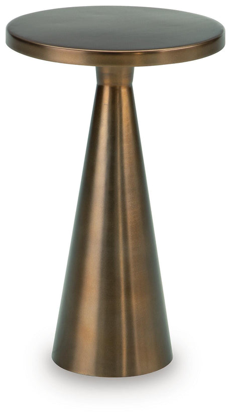 Budington Light Bronze Finish Accent Table from Ashley - Luna Furniture