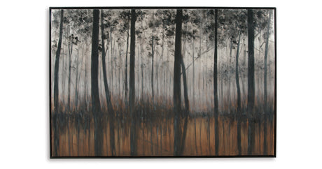 Philyra Black/Orange/Silver Wall Art from Ashley - Luna Furniture