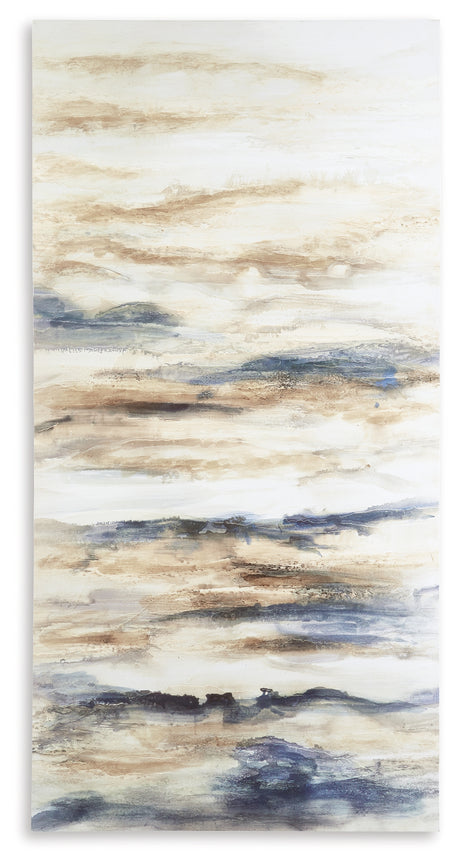Joely Blue/Tan Wall Art from Ashley - Luna Furniture
