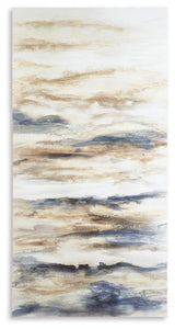 Joely Blue/Tan Wall Art from Ashley - Luna Furniture